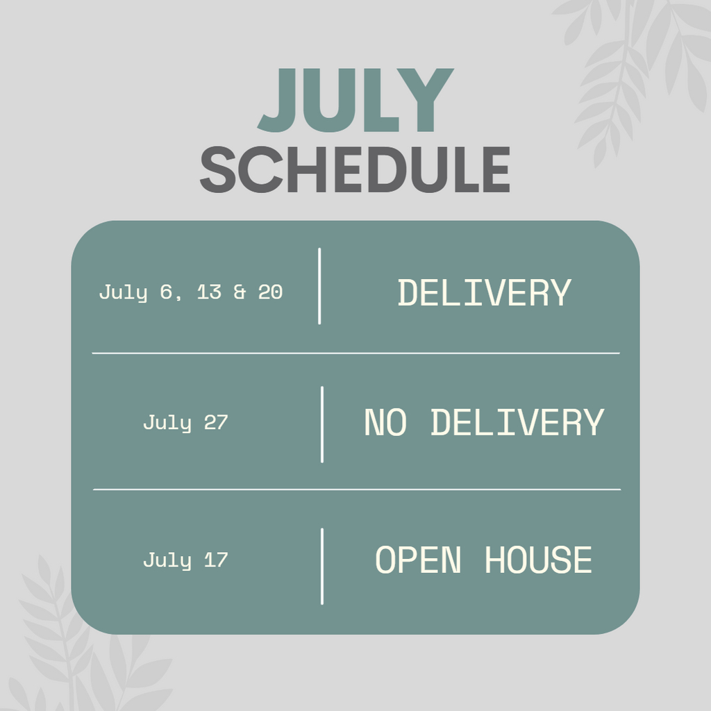 July Schedule