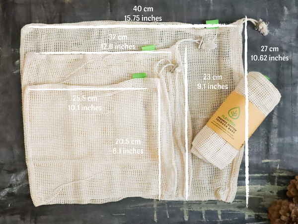 Cotton Produce Bags - Set of 3
